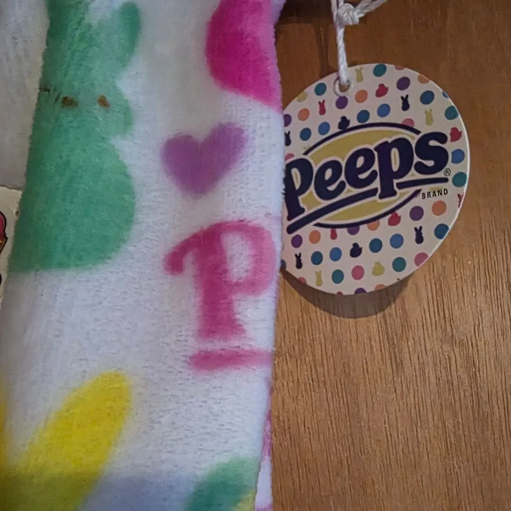 Peeps Multicolor Easter Plush Blanket